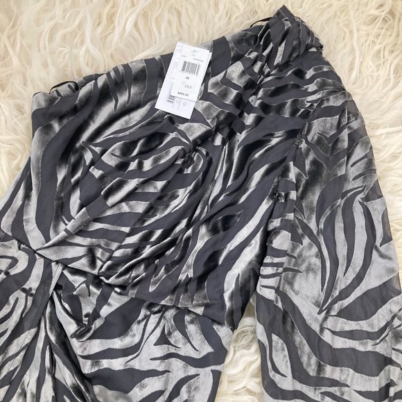 IRO Nimas one-sleeve draped devoré-velvet mini dress - Picture 7 of 15